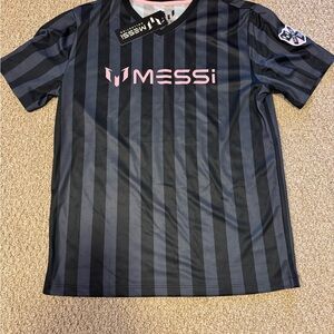 Messi Striped Black and Pink Jersey Kids XL